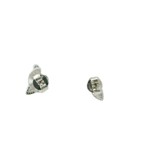 Load image into Gallery viewer, WHITE CUBIC ZIRCONIA STERLING SILVER EARRINGS (BEE)