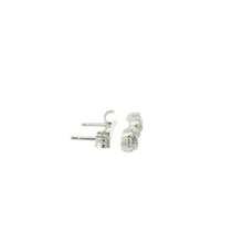 Load image into Gallery viewer, WHITE CUBIC ZIRCONIA STERLING SILVER EARRINGS (INFINITY)