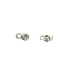 Load image into Gallery viewer, WHITE CUBIC ZIRCONIA STERLING SILVER EARRINGS (INFINITY)