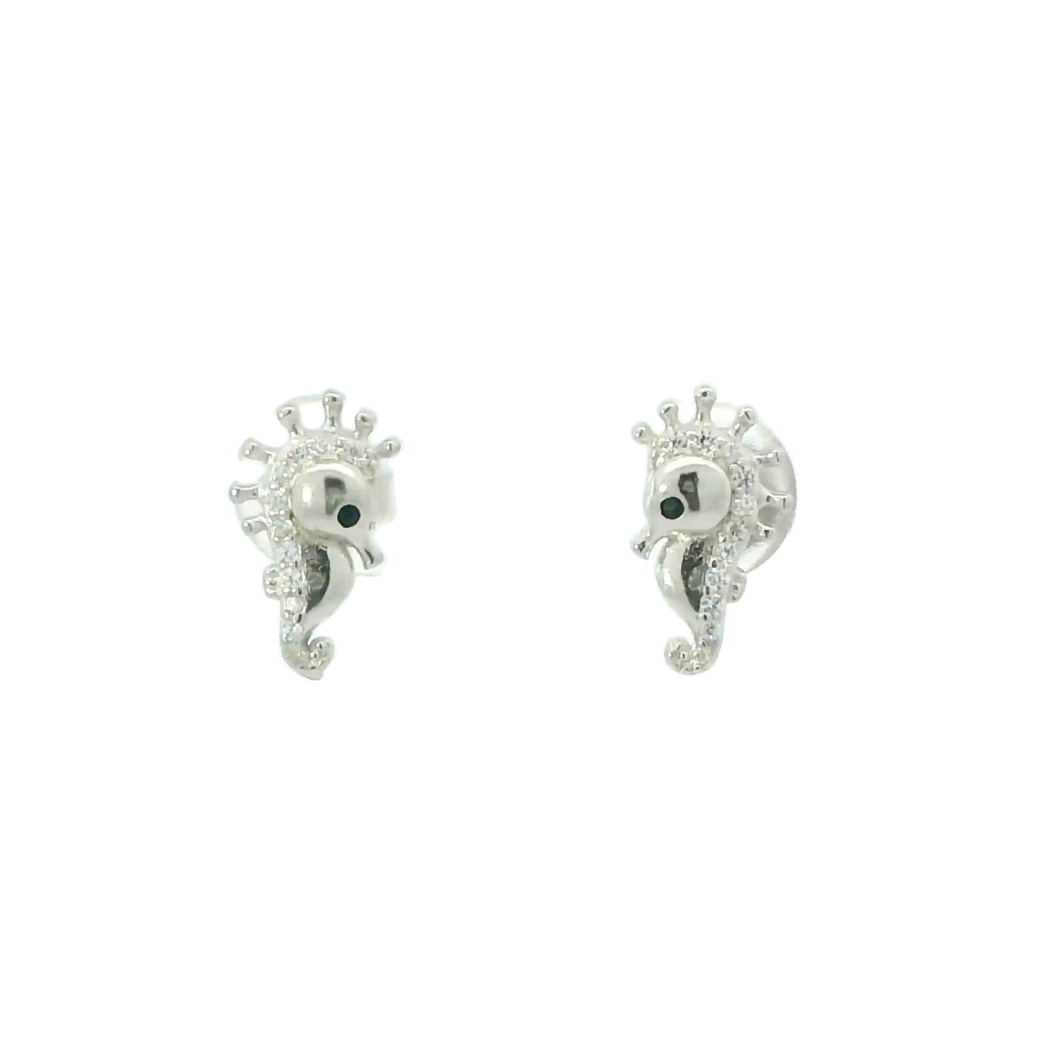 Tiny seahorse earrings 