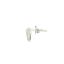 Load image into Gallery viewer, WHITE CUBIC ZIRCONIA STERLING SILVER EARRINGS (SEA SHELLS)