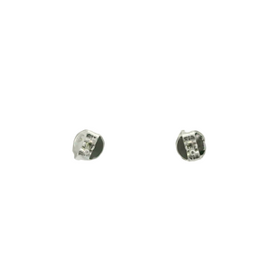 WHITE CUBIC ZIRCONIA STERLING SILVER EARRINGS (PRINCESS)