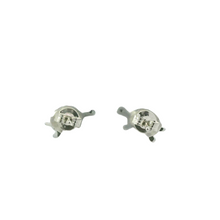 Load image into Gallery viewer, WHITE CUBIC ZIRCONIA STERLING SILVER EARRINGS (TURTLE)