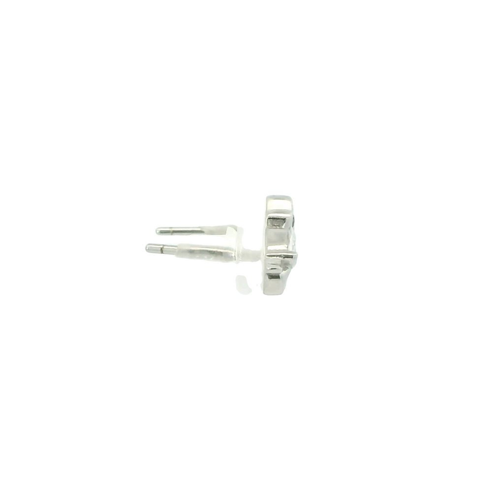 WHITE CUBIC ZIRCONIA STERLING SILVER EARRINGS (TURTLE)