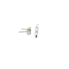 Load image into Gallery viewer, WHITE CUBIC ZIRCONIA STERLING SILVER EARRINGS (WHALE TAIL)