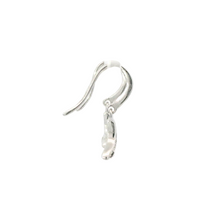 Load image into Gallery viewer, WHITE CUBIC ZIRCONIA STERLING SILVER EARRINGS (WHALE TAIL)