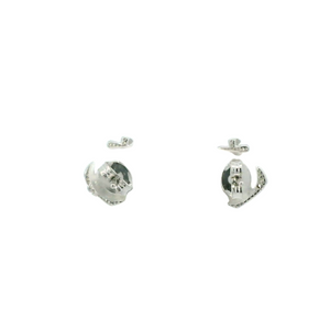 WHITE CUBIC ZIRCONIA STERLING SILVER EARRINGS (ANCHOR)