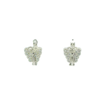 Load image into Gallery viewer, WHITE CUBIC ZIRCONIA STERLING SILVER EARRINGS  (BUTTERFLY)