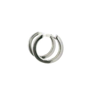 WHITE CUBIC ZIRCONIA STERLING SILVER EARRINGS (HOOP)