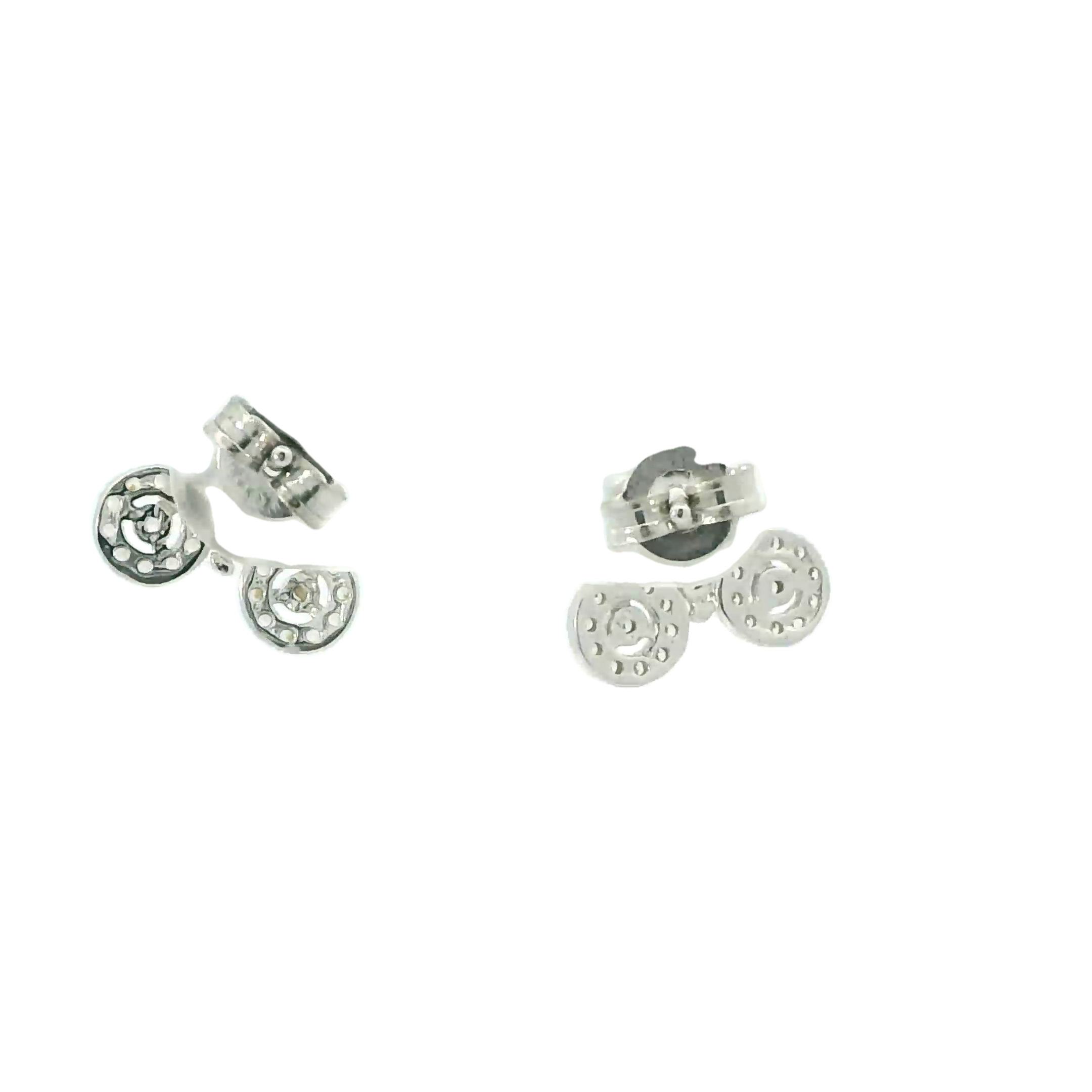 BICYCLE WHITE CUBIC ZIRCONIA STERLING SILVER EARRINGS