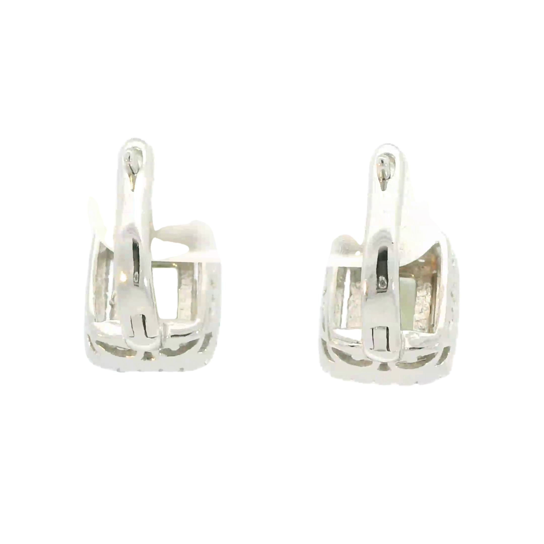 ZULTANITE COLOR CHANGING EARRINGS, CUBIC ZIRCONIA STERLING SILVER, (EMERALD SHAPE)