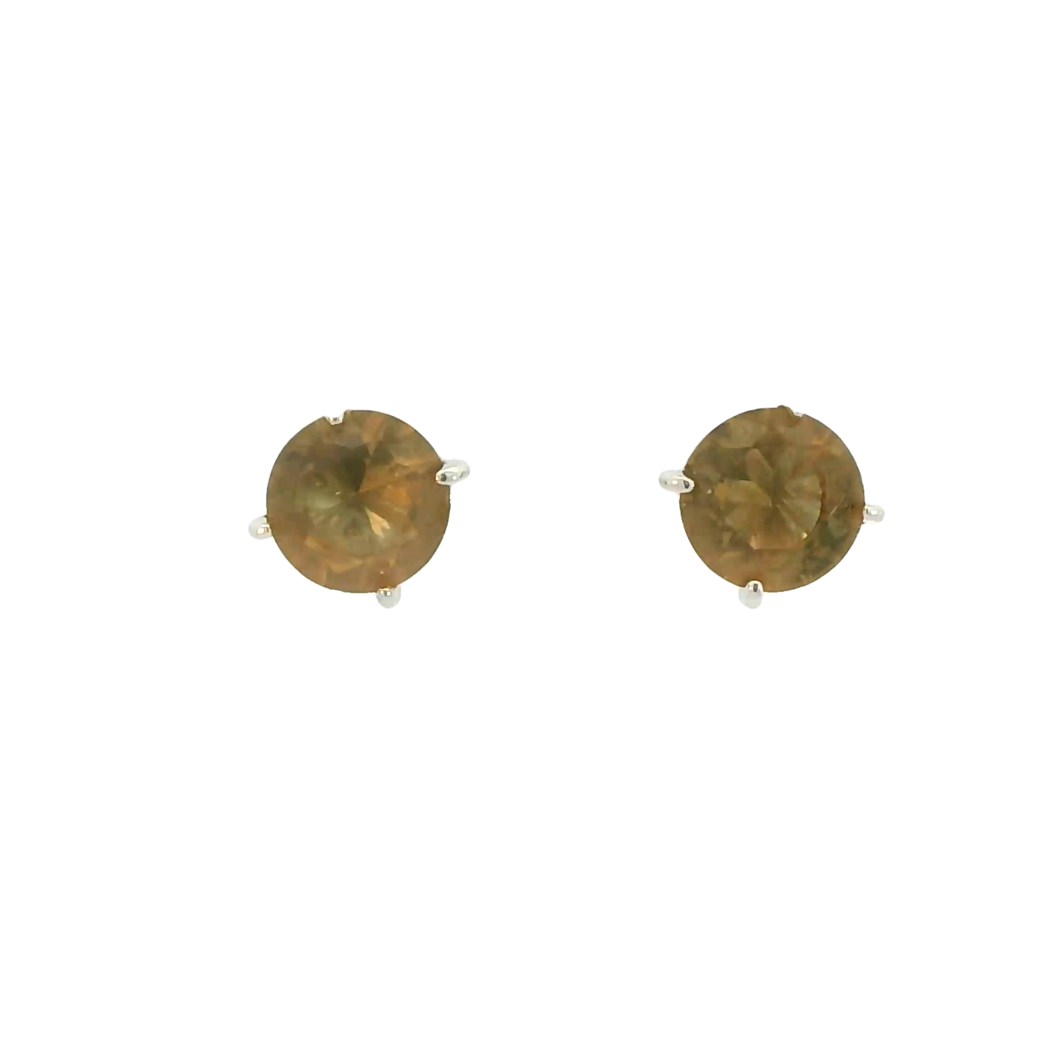 ZULTANITE COLOR CHANGING STERLING SILVER EARRINGS (ROUND)