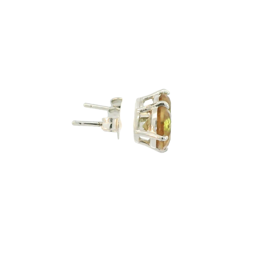 ZULTANITE COLOR CHANGING STERLING SILVER EARRINGS (ROUND)
