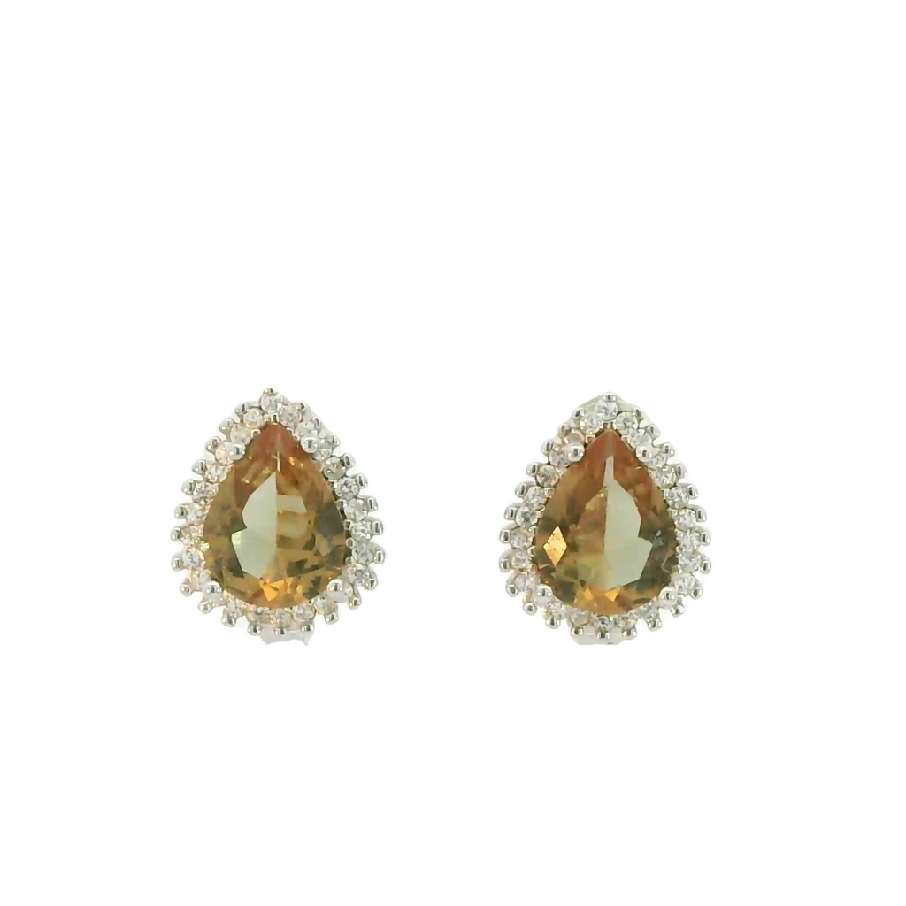 ZULTANITE COLOR CHANGING EARRINGS, CUBIC ZIRCONIA STERLING SILVER, (PEAR SHAPE)