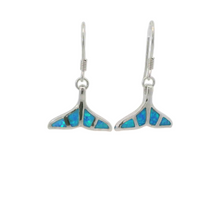 Load image into Gallery viewer, BLUE WHALE TAIL OPAL STERLING SILVER EARRINGS