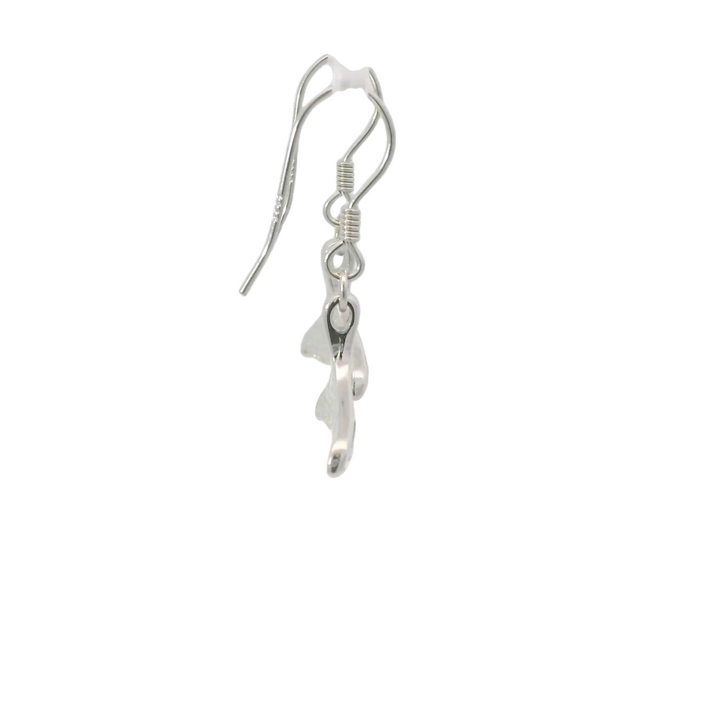 BLUE WHALE TAIL OPAL STERLING SILVER EARRINGS