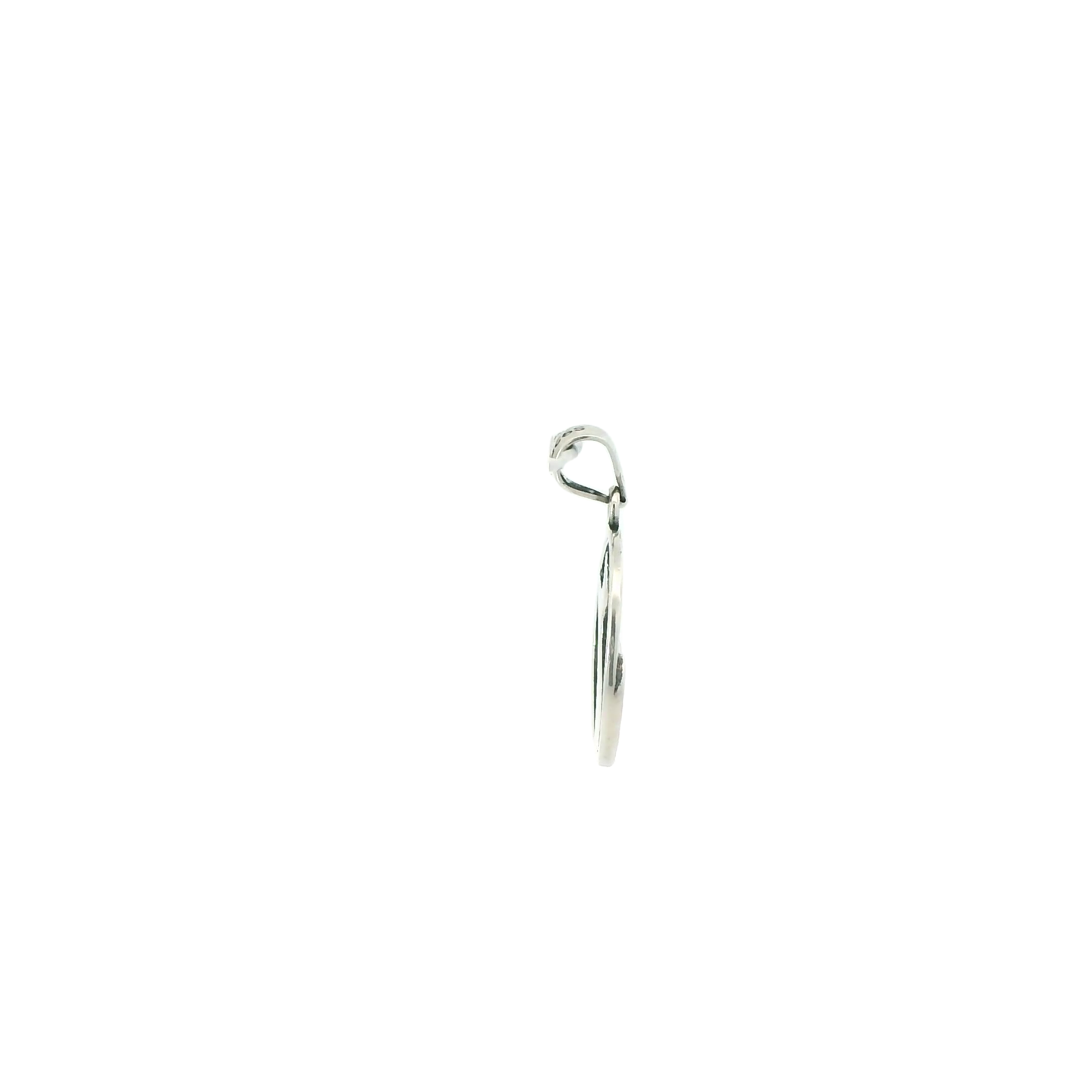 WHALE TAIL WITH WAVE STERLING SILVER PENDANT