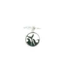 Load image into Gallery viewer, WHALE TAIL WITH WAVE STERLING SILVER PENDANT