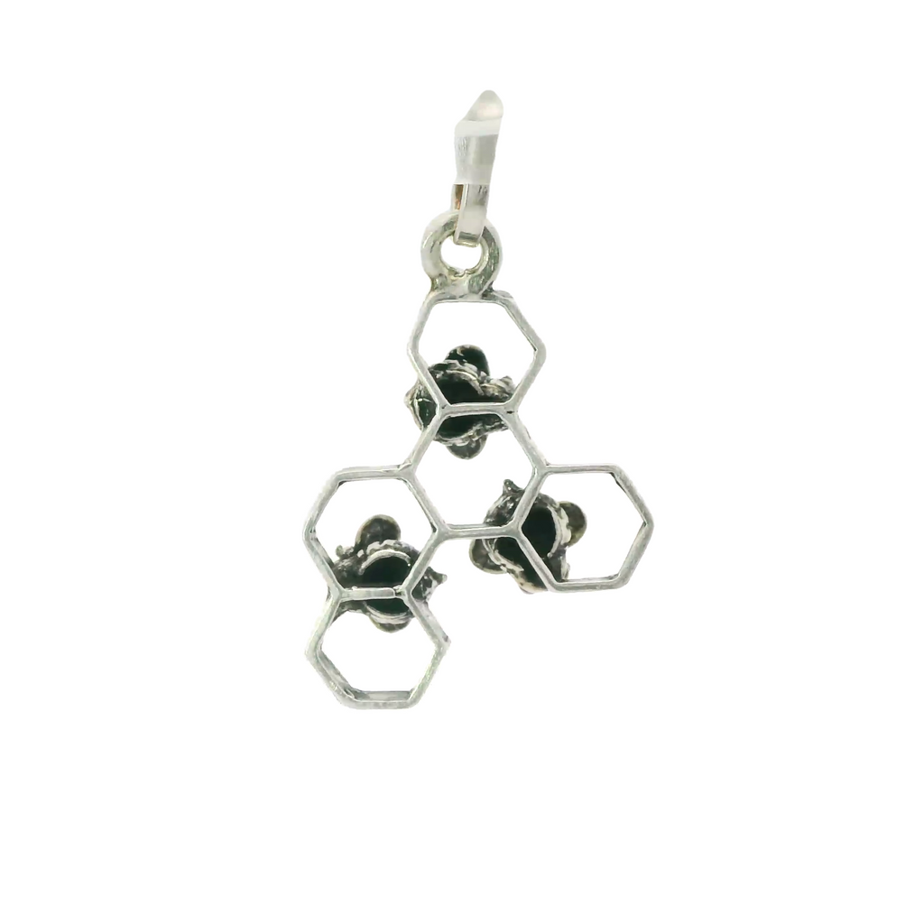 HONEY COMB (BEES) STERLING SILVER PENDANT
