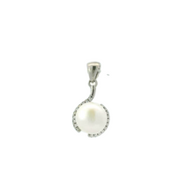 Load image into Gallery viewer, STERLING SILVER PEARL PENDANT