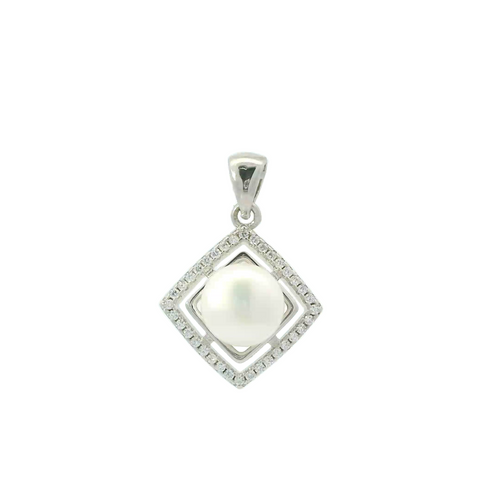 STRELING SILVER PEARL PENDANT