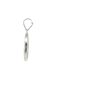 WHITE CUBIC ZIRCONIA STERLING SILVER PENDANT (WAVE)