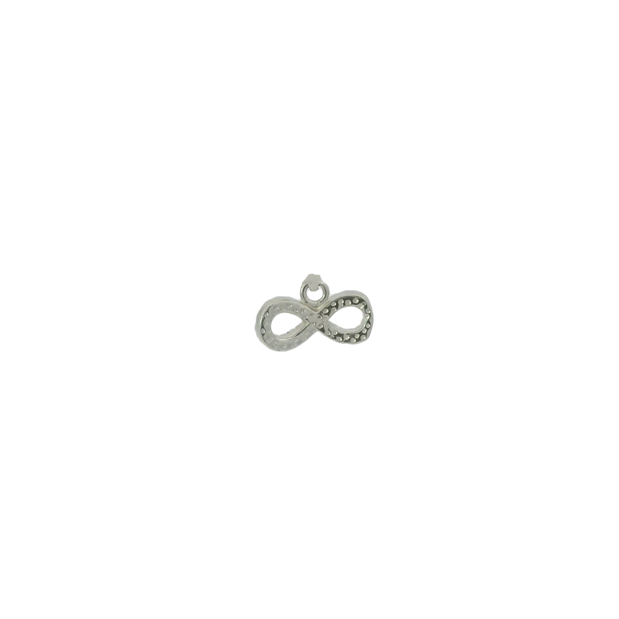 CUBIC ZIRCONIA STERLING SILVER PENDANT (INFINITY)