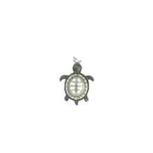 Load image into Gallery viewer, WHITE CUBIC ZIRCONIA STERLING SILVER PENDANT (TURTLE)