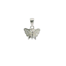 Load image into Gallery viewer, WHITE CUBIC ZIRCONIA STERLING SILVER PENDANT (BUTTERFLY)