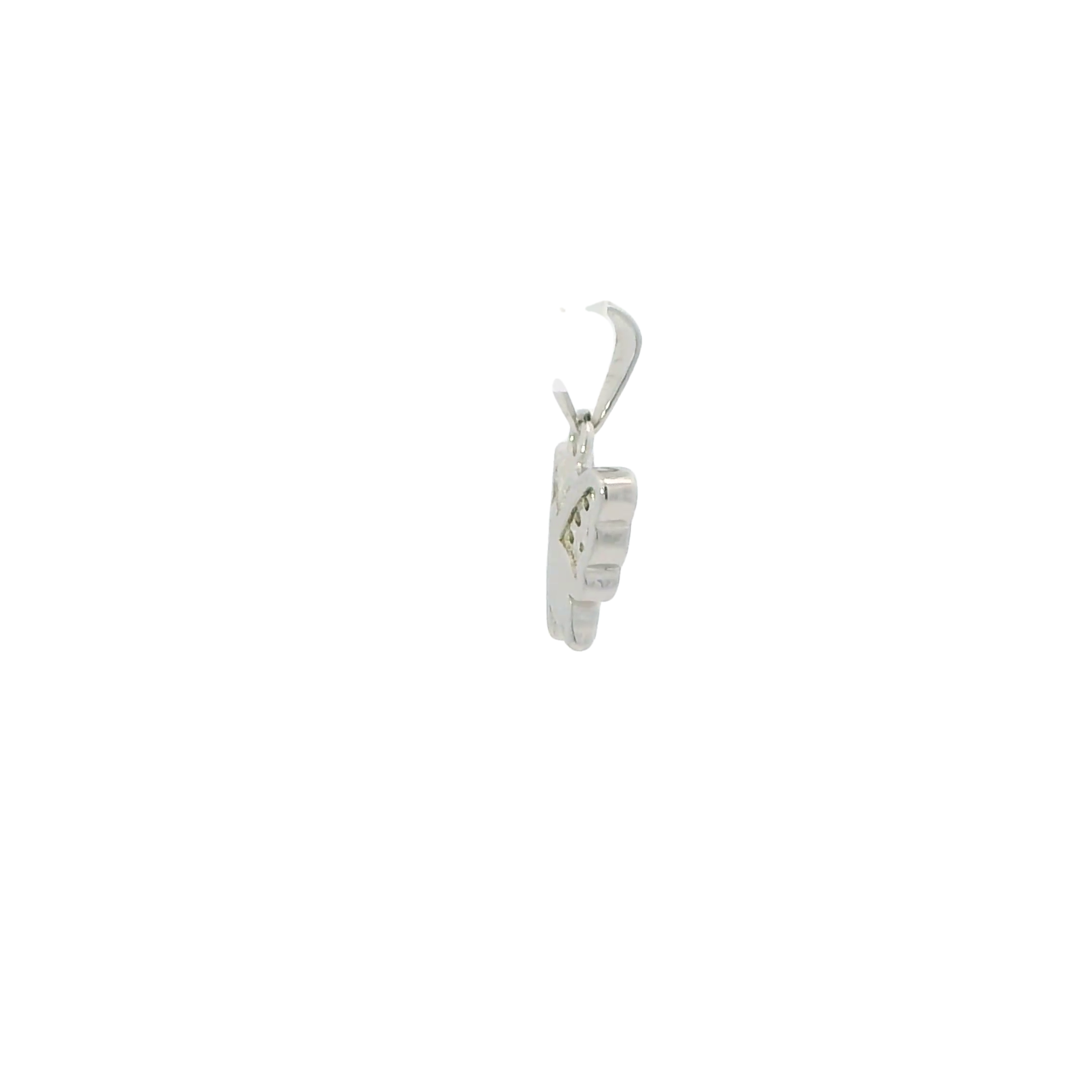BUTTERFLY WHITE CUBIC ZIRCONIA STERLING SILVER PENDANT