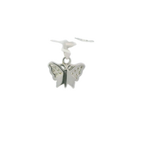 Load image into Gallery viewer, WHITE CUBIC ZIRCONIA STERLING SILVER PENDANT (BUTTERFLY)