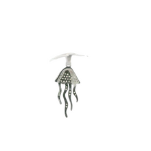 Load image into Gallery viewer, WHITE CUBIC ZIRCONIA STERLING SILVER PENDANT (JELLYFISH)