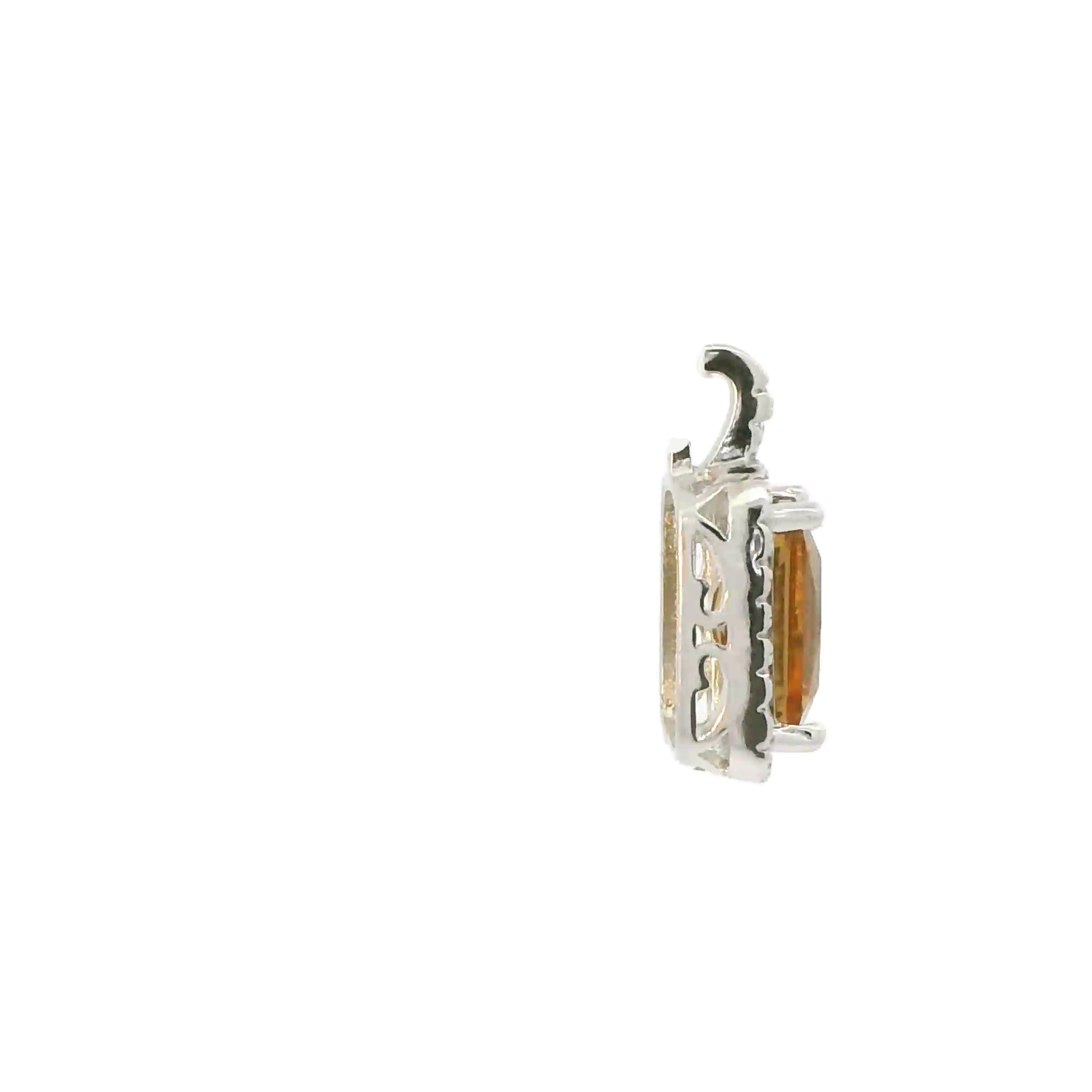 ZULTANITE CUBIC ZIRCONIA STERLING SILVER PENDANT, THE COLOR OF THE STONE CHANGES WITH DIFFERENT LIGHTING (EMERALD SHAPE)