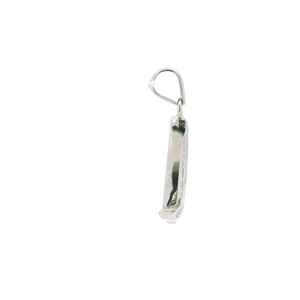 WHITE CUBIC ZIRCONIA STERLING SILVER PENDANT (SAILBOAT)