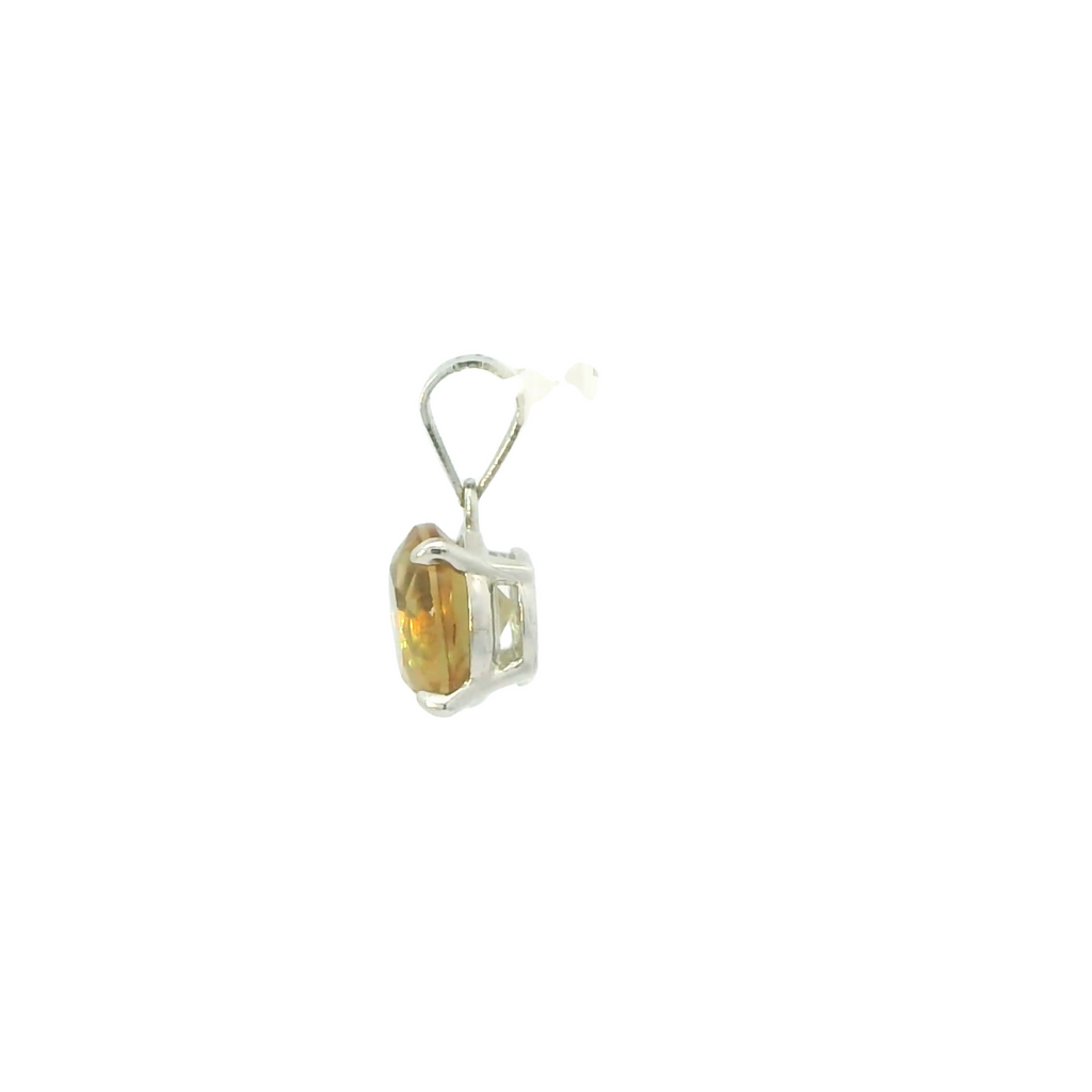 ZULTANITE COLOR CHANGING CUBIC ZIRCONIA STERLING SILVER PENDANT (ROUND)