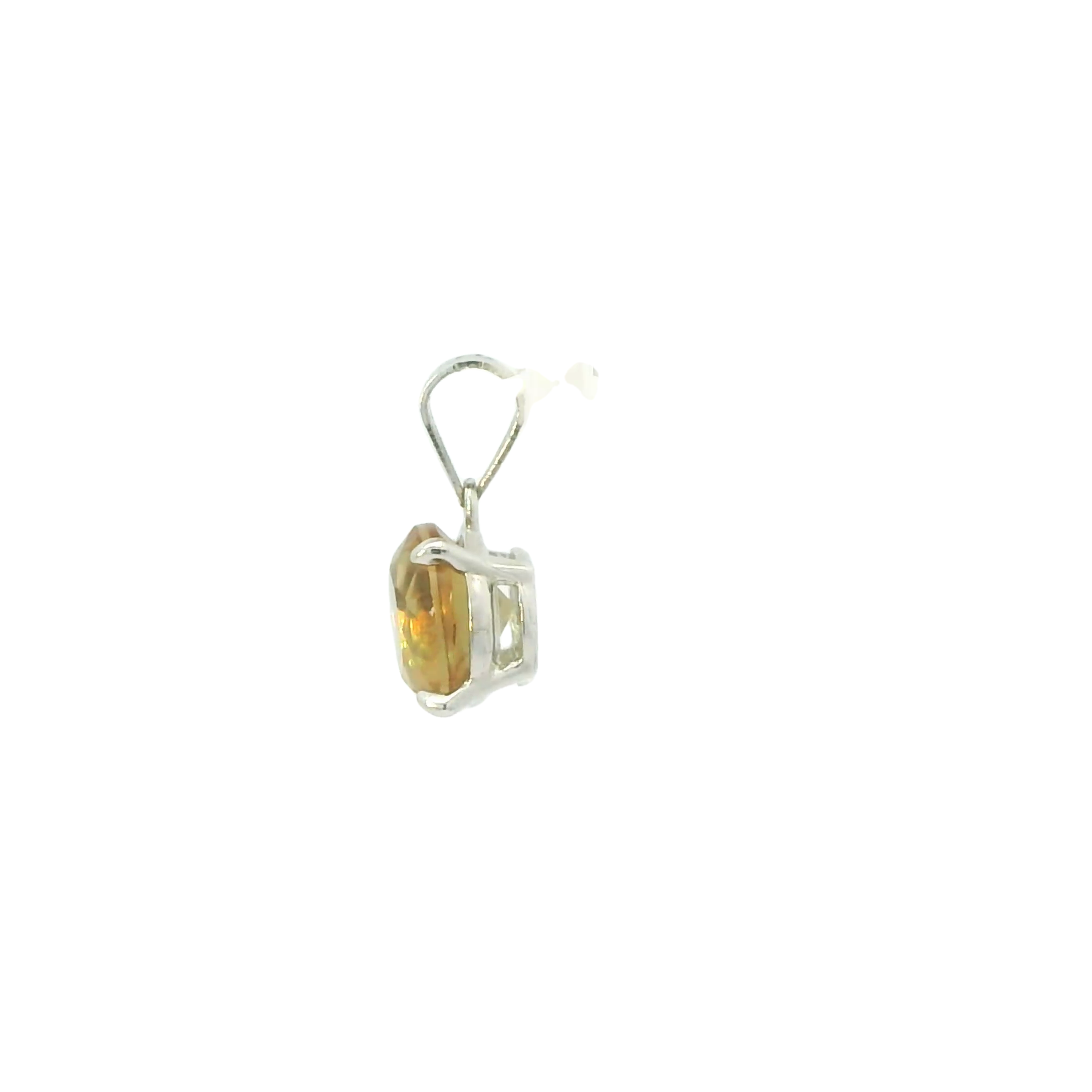 ZULTANITE COLOR CHANGING CUBIC ZIRCONIA STERLING SILVER PENDANT (ROUND)