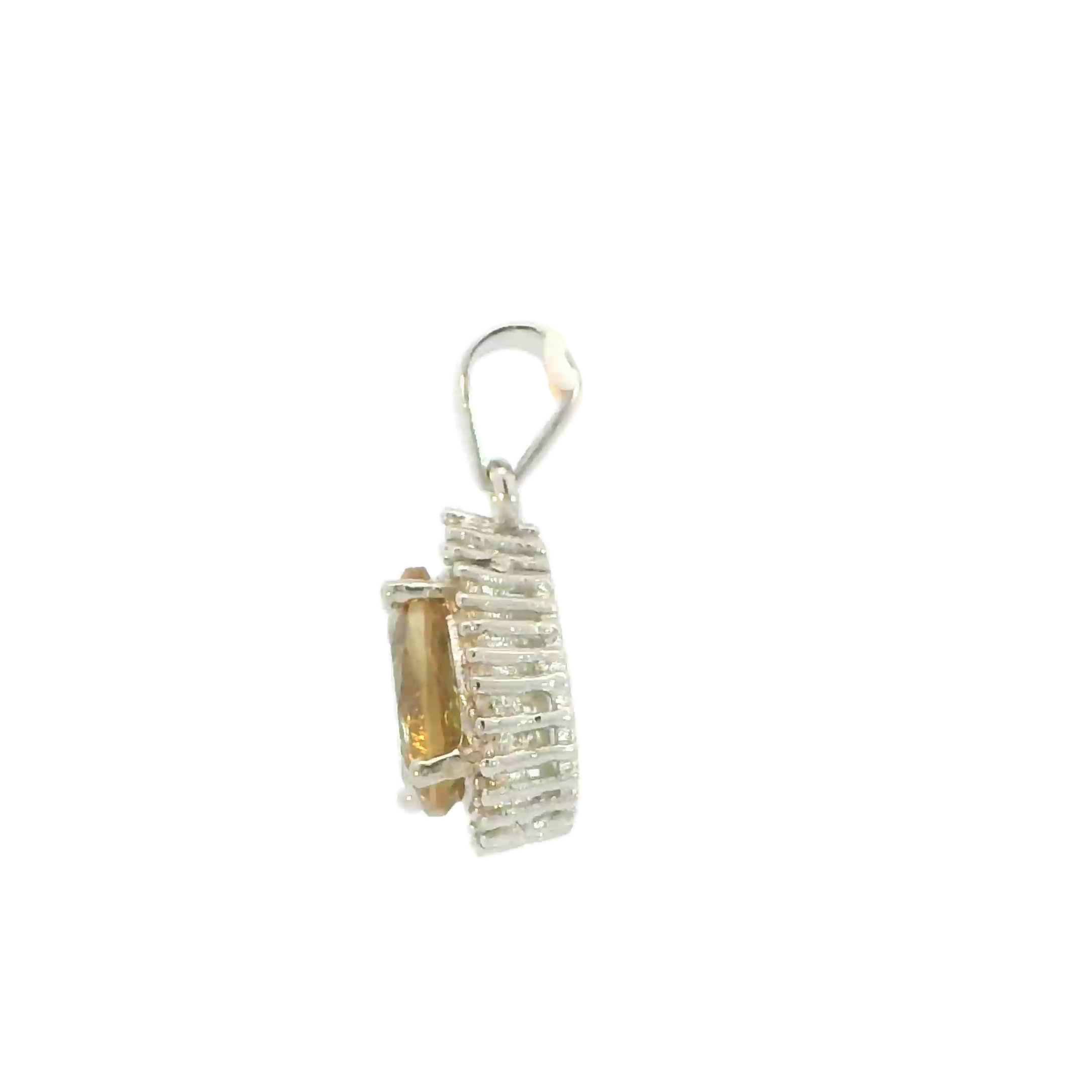 ZULTANITE PENDANT, CUBIC ZIRCONIA STERLING SILVER,T(OVAL PEAR)