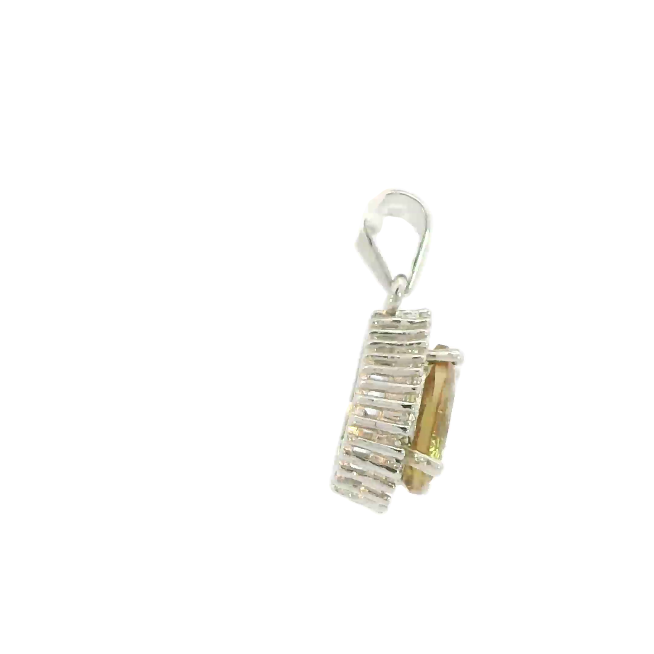 ZULTANITE PENDANT, CUBIC ZIRCONIA STERLING SILVER,T(OVAL PEAR)