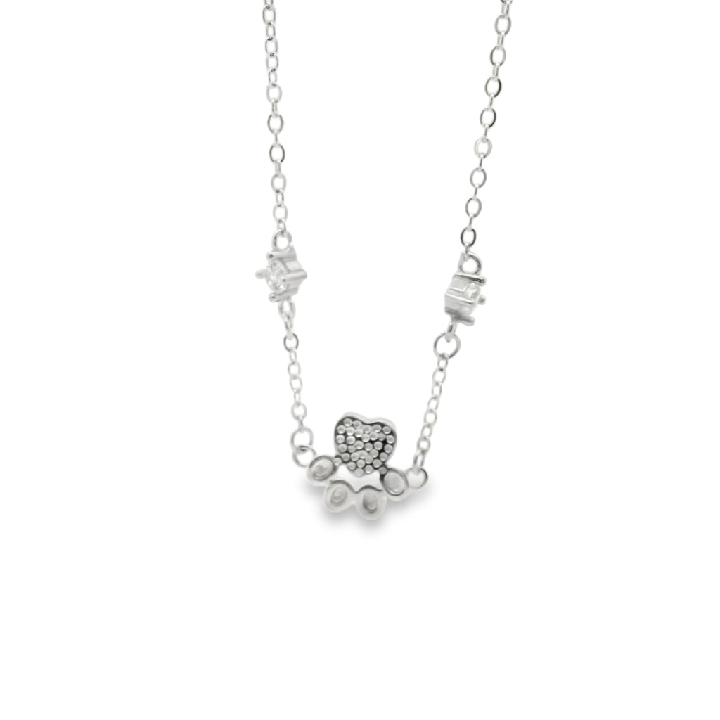 STERLING SILVER CZ PAW BRACELET