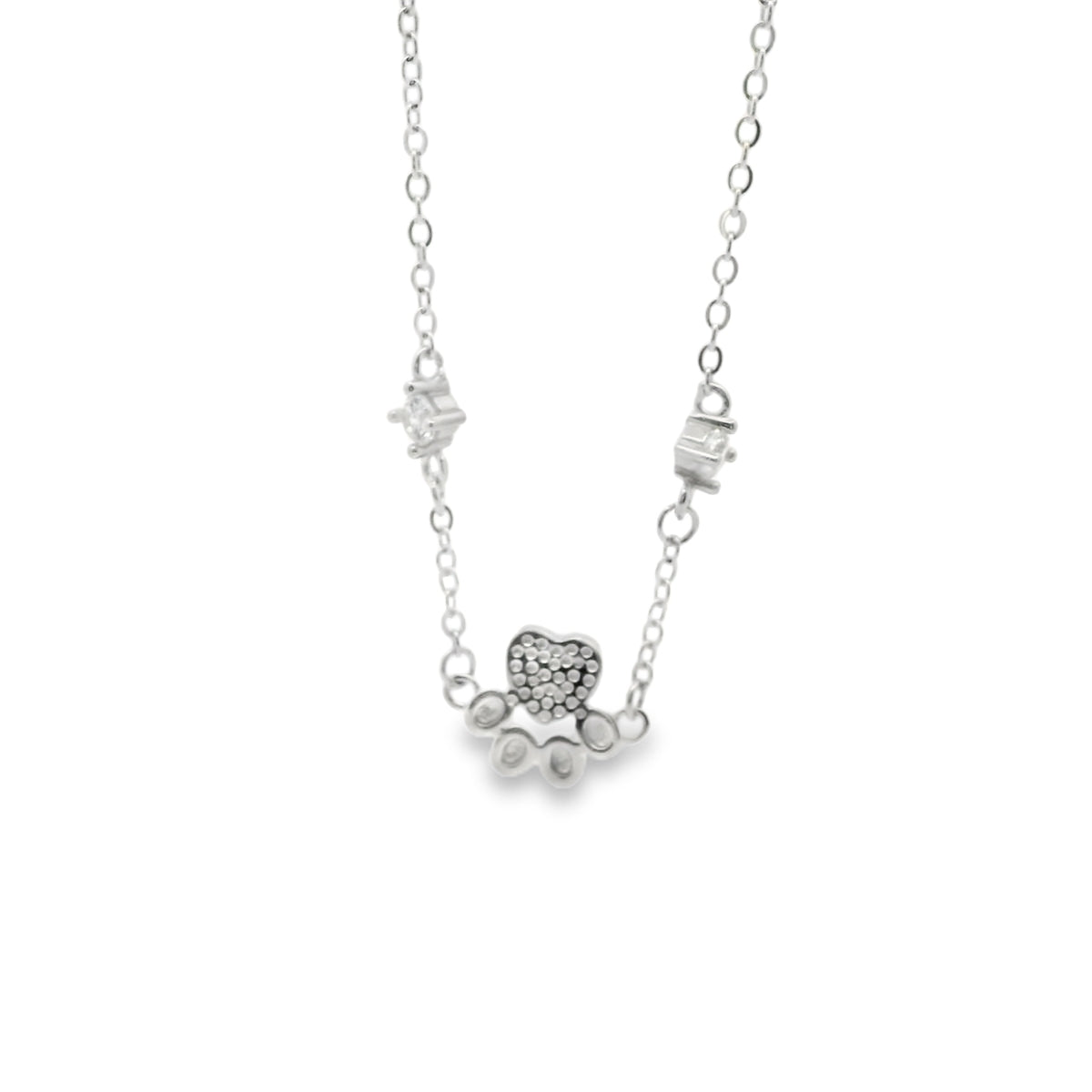 STERLING SILVER CZ PAW BRACELET