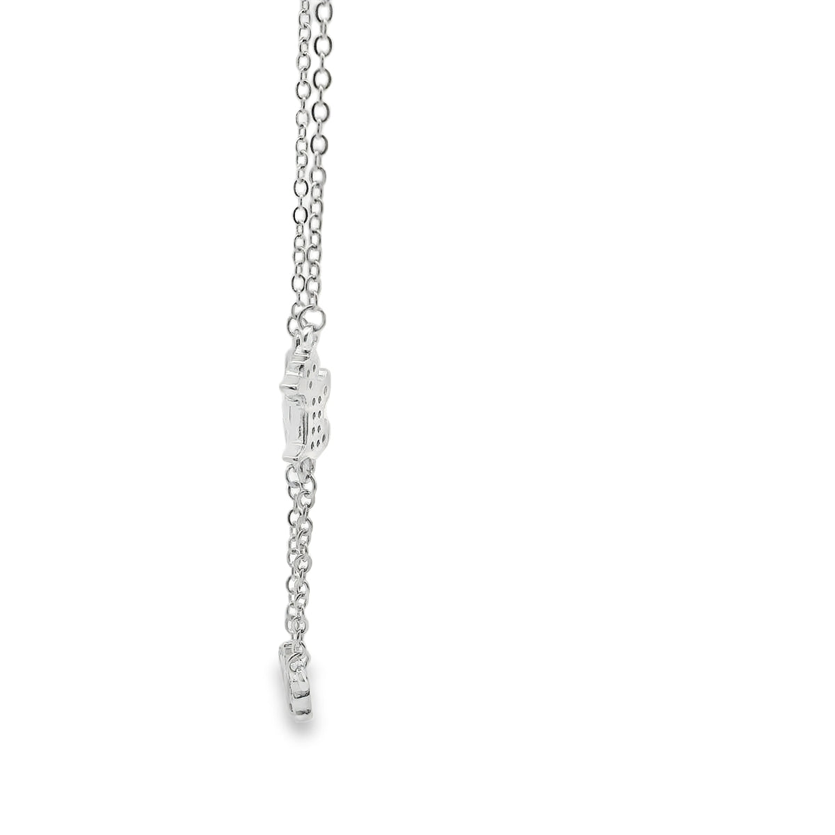 STERLING SILVER CZ DOGS BRACELET