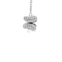 Load image into Gallery viewer, CUBIC ZIRCONIA STERLING SILVER BRACELET (BUTTERFLY)