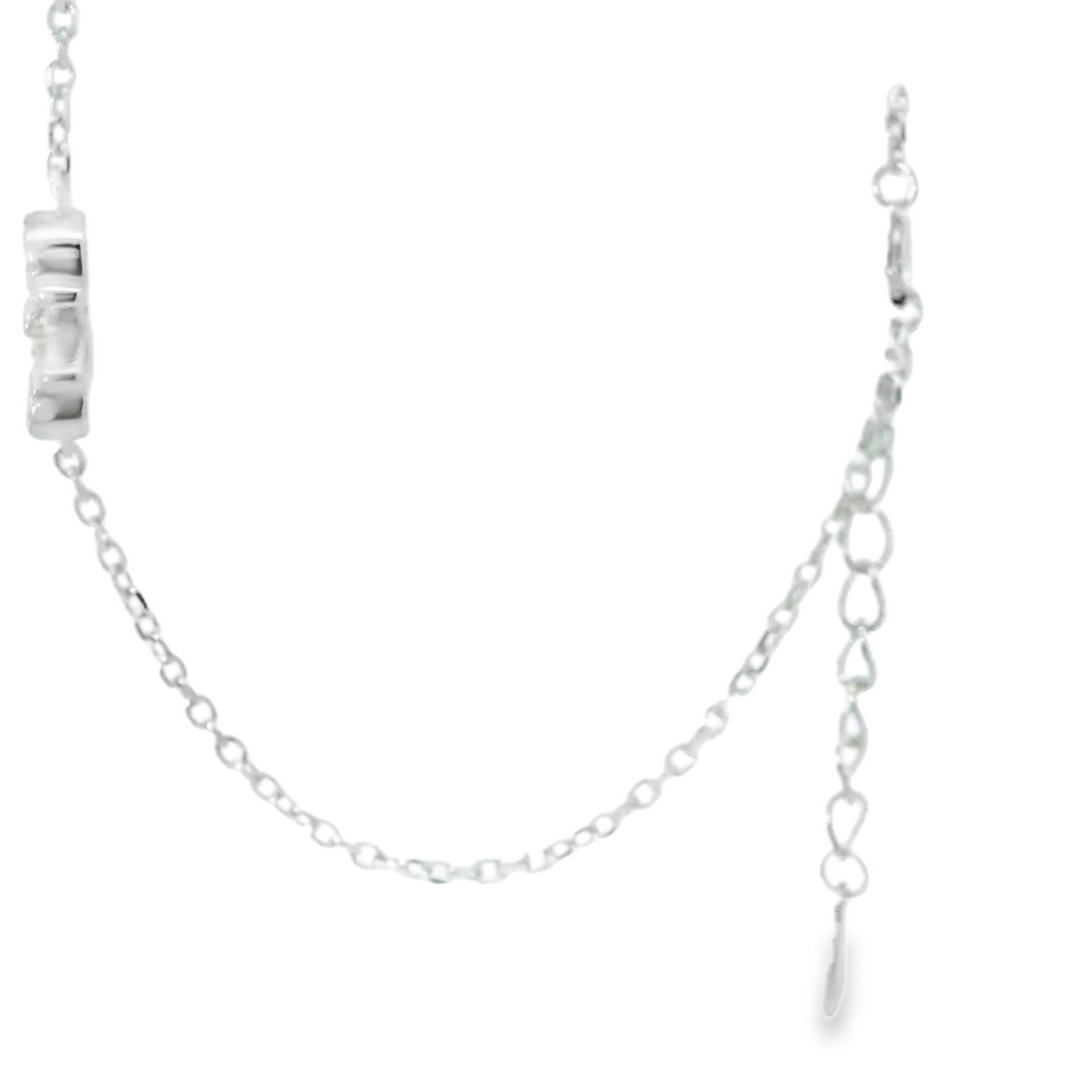 CUBIC ZIRCONIA STERLING SILVER BRACELET (BUTTERFLY)