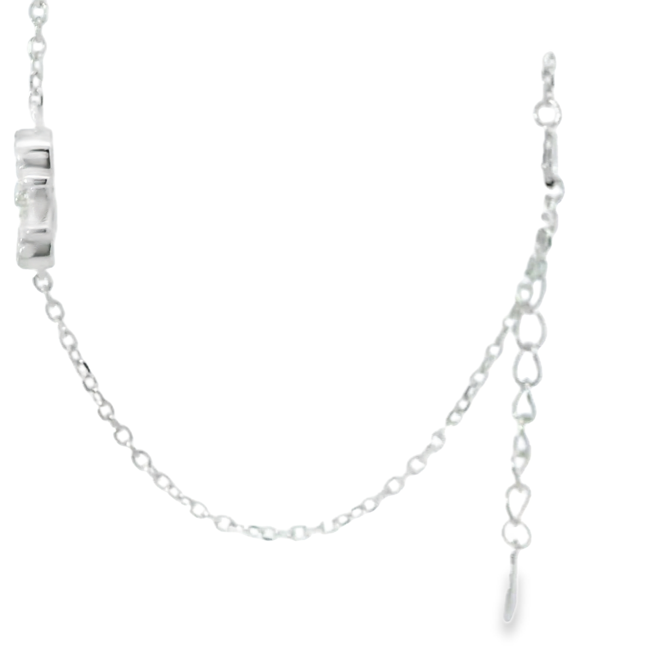 CUBIC ZIRCONIA STERLING SILVER BRACELET (BUTTERFLY)