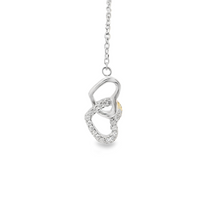 Load image into Gallery viewer, CUBIC ZIRCONIA STERLING SILVER BRACELET (HEARTS)