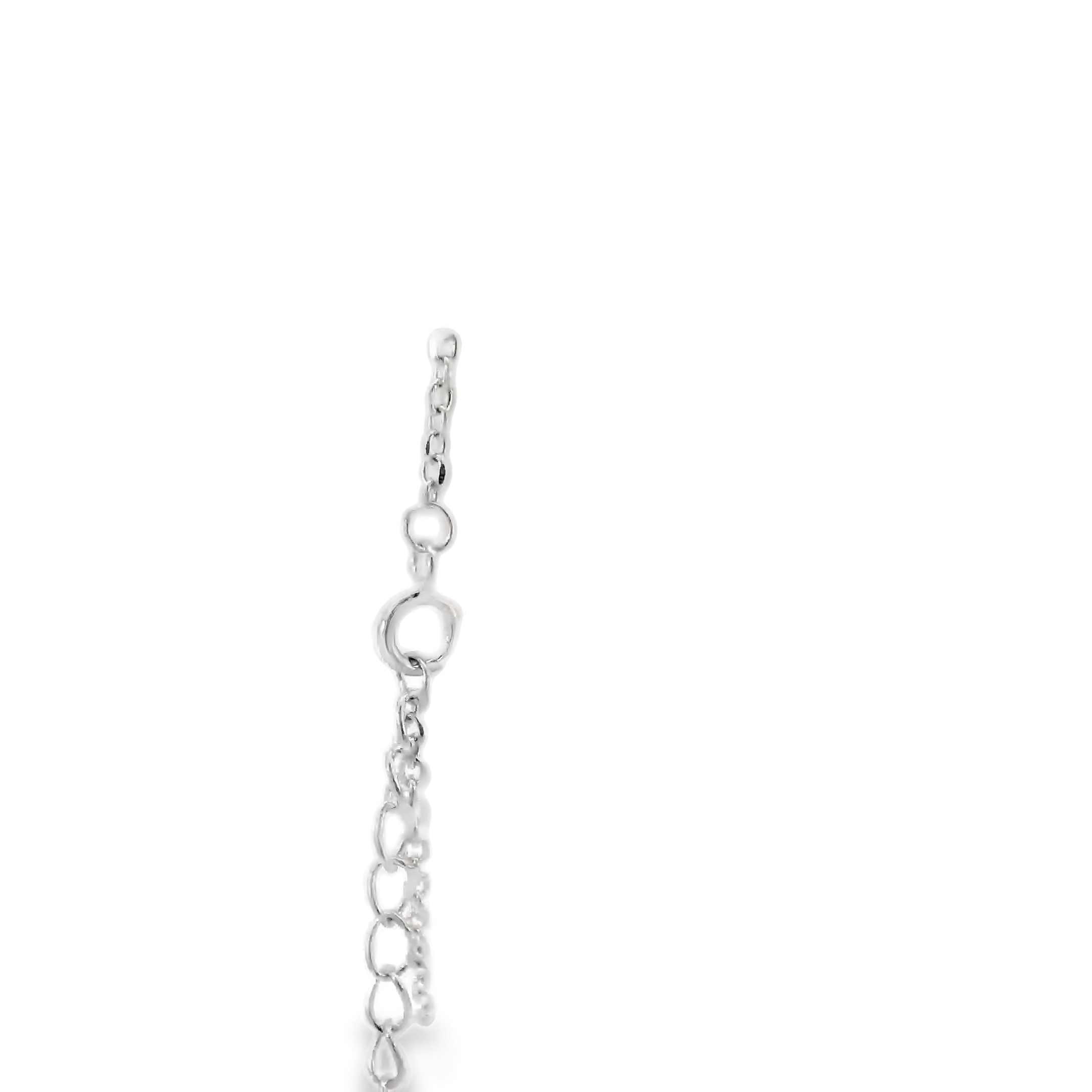 CUBIC ZIRCONIA STERLING SILVER BRACELET (HEARTS)
