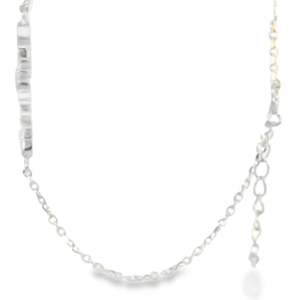 CUBIC ZIRCONIA STERLING SILVER BRACELET (BUTTERFLIES)