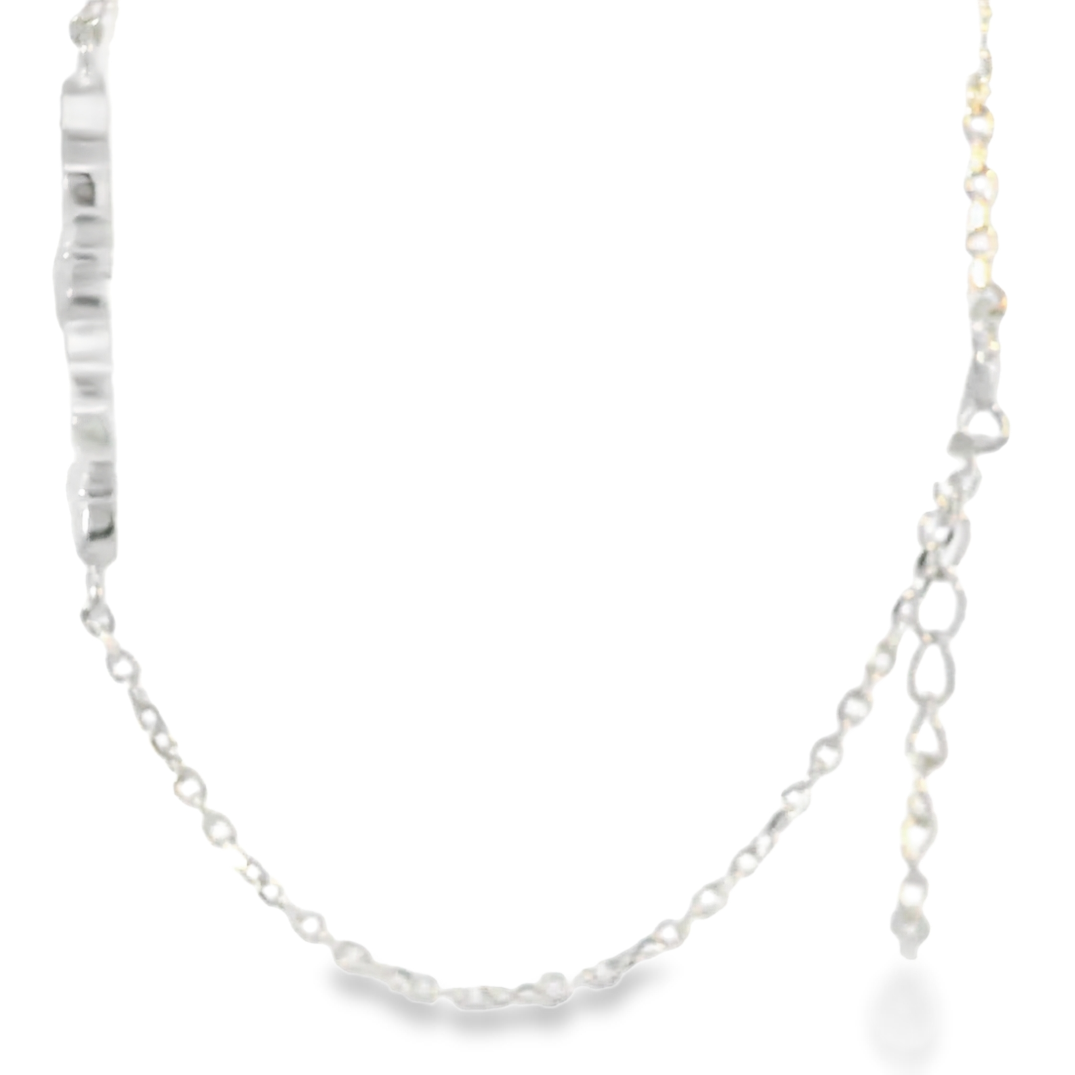CUBIC ZIRCONIA STERLING SILVER BRACELET (BUTTERFLIES)