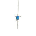 Sterling Silver lab opal bracelet (Turtle)