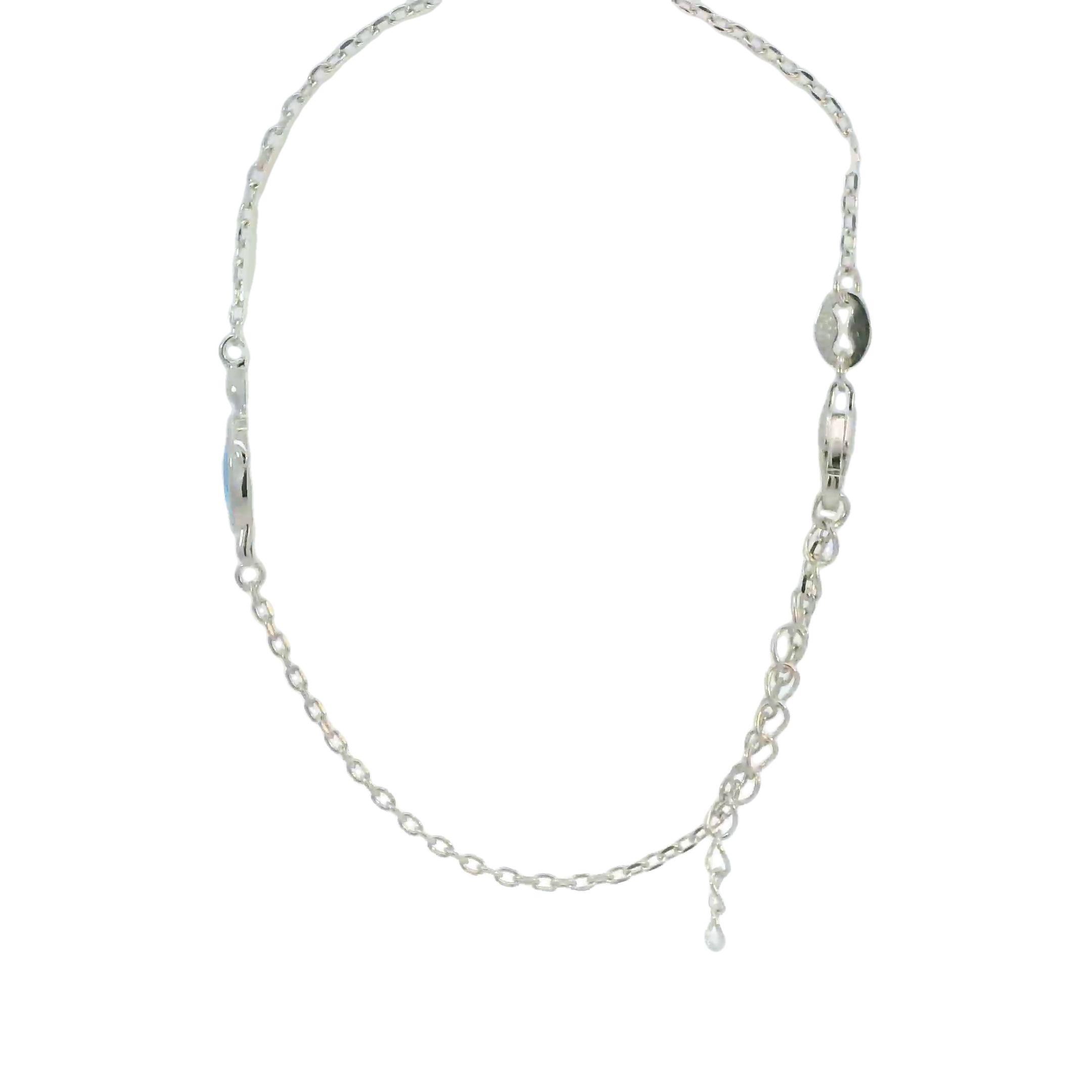 Sterling Silver lab opal bracelet (Turtle)